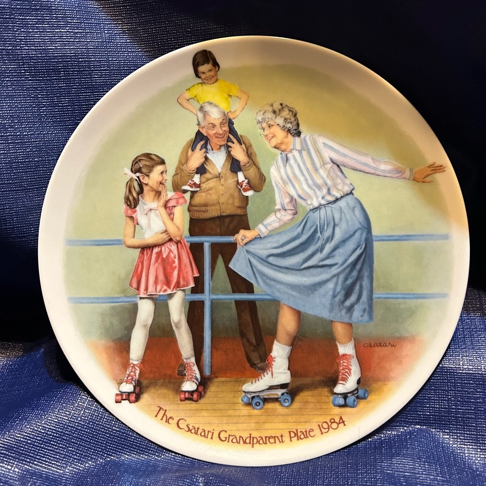 Knowles Skating Queen Collector Plate with Black Text